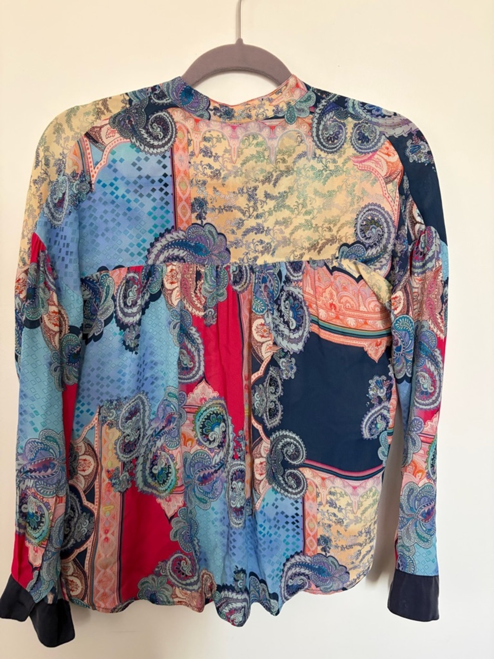 Johnny Was Onda button-down blouse 
colorful paisley - 2XS - Picture 9 of 10